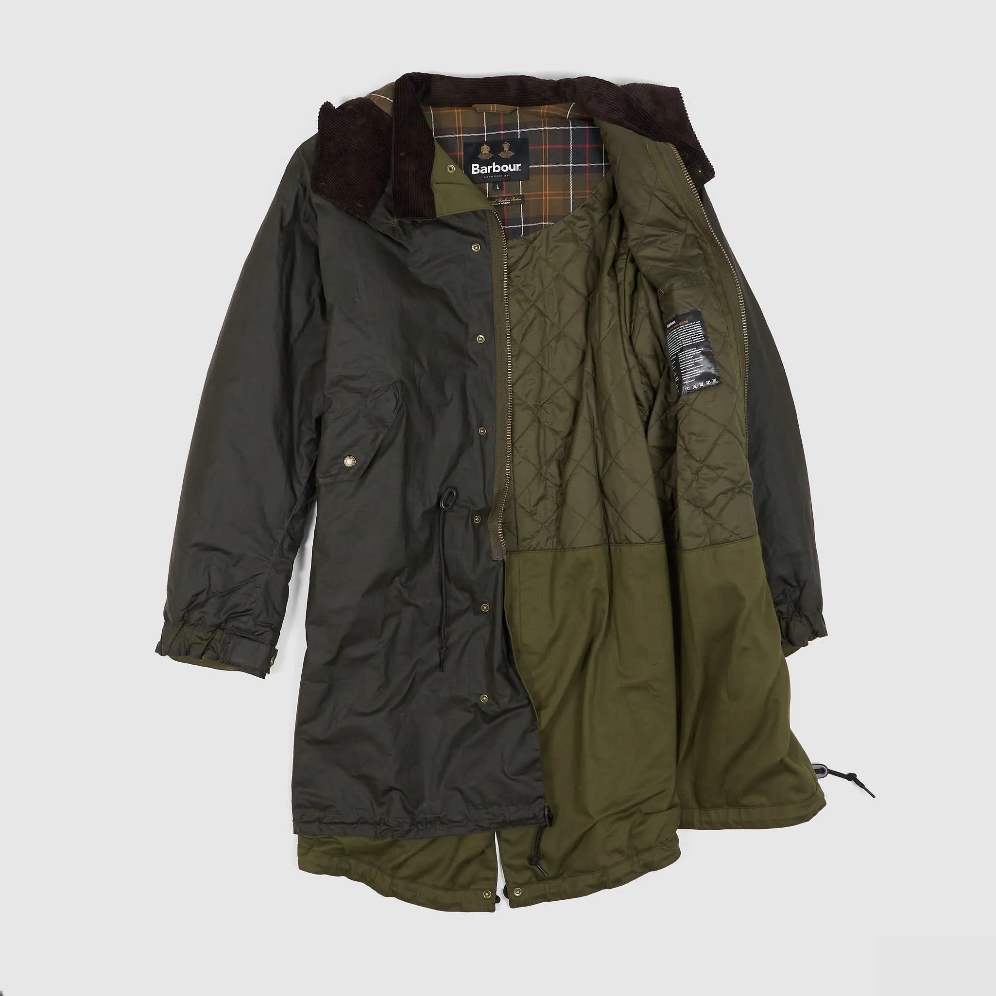 Barbour Waxed Oversized Military Parka