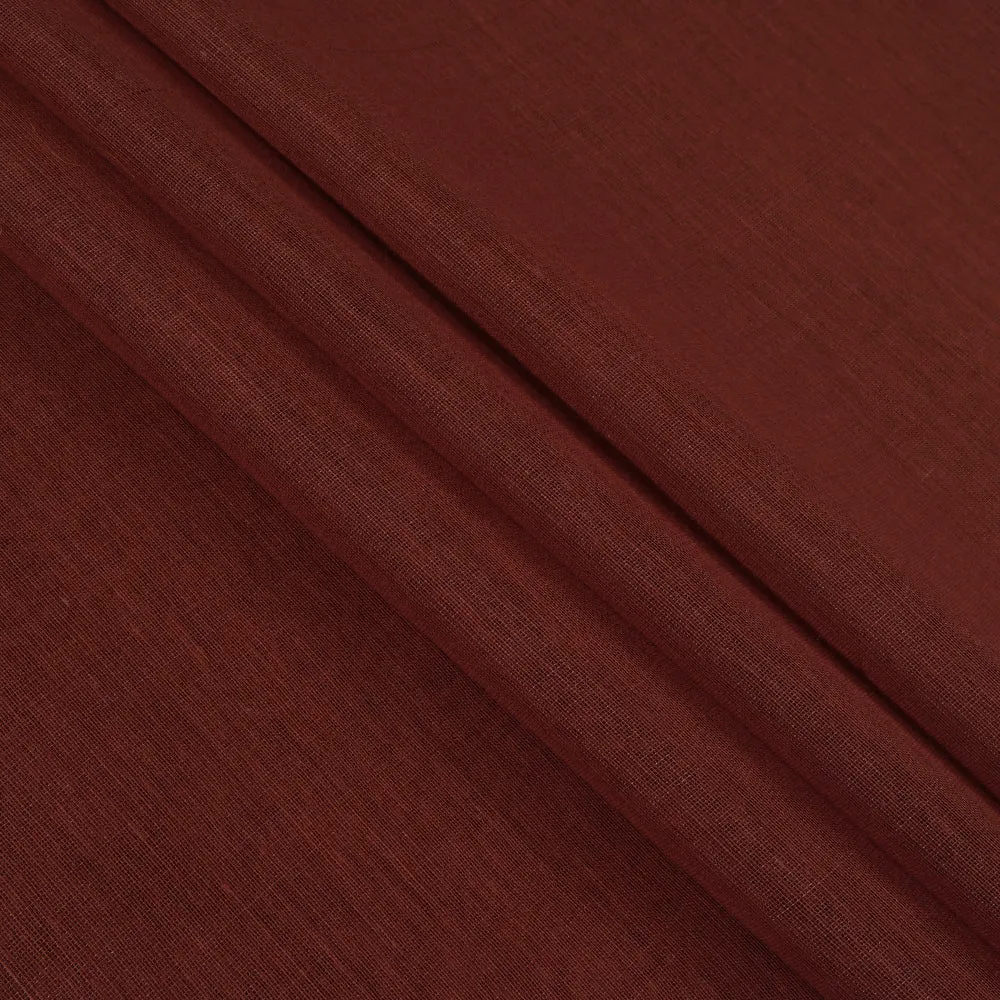Brown Color Plain Chanderi Fabric