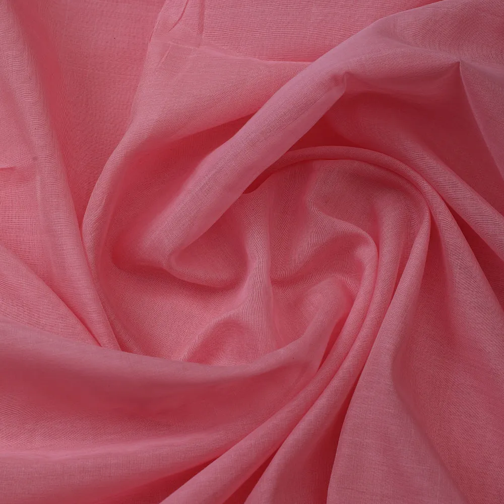 Bubble Gum Color Piece Dyed Fine Chanderi Fabric