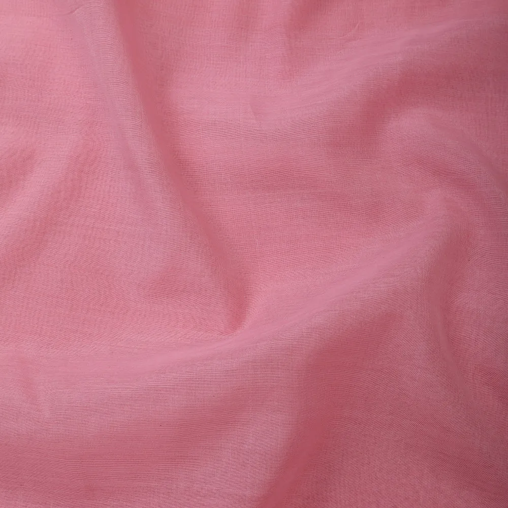 Bubble Gum Color Piece Dyed Fine Chanderi Fabric