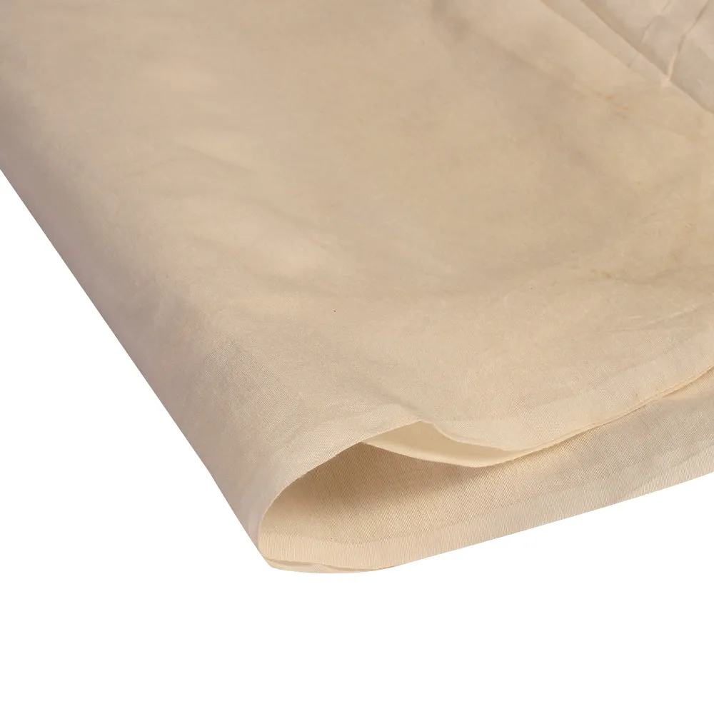 Cream Color Poly Cotton Chanderi Fabric