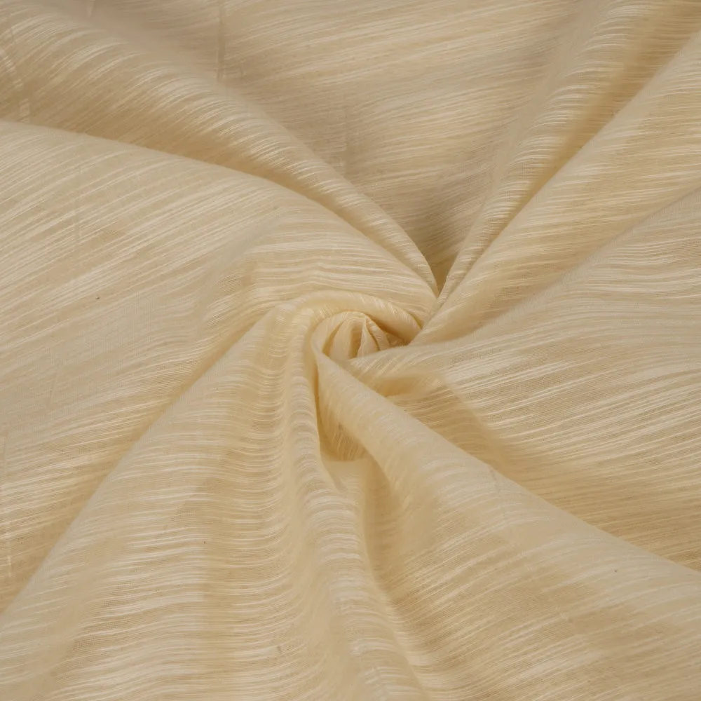 Cream Color Slub Chanderi Fabric