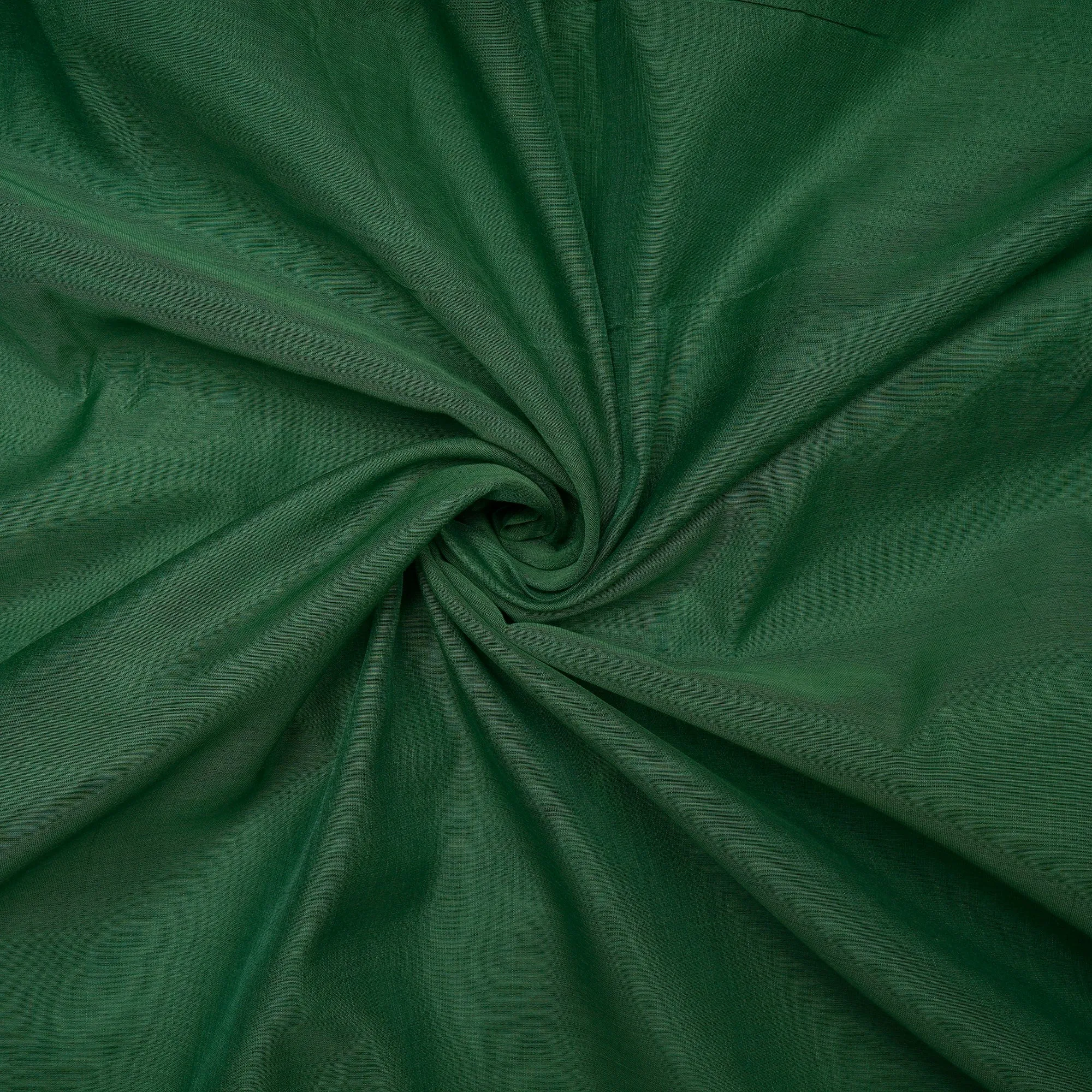 Dark Green Color Piece Dyed Fine Chanderi Fabric