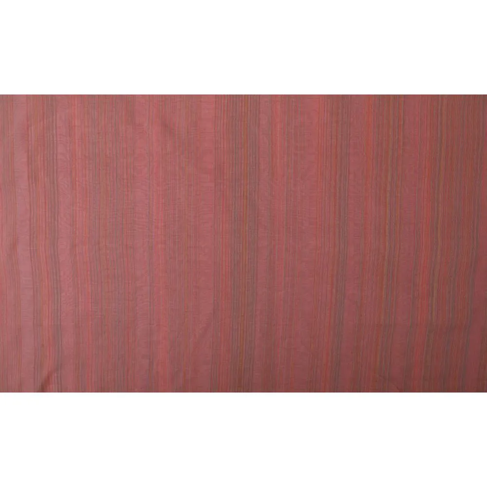 Flamingo pink Color Handwoven Maheshwari Silk Fabric