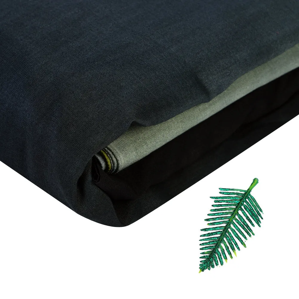 Grey-Green Color Ombre Dyed Chanderi Fabric
