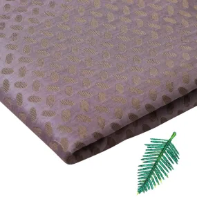 Lilac Purple Color Chanderi Jacquard Fabric
