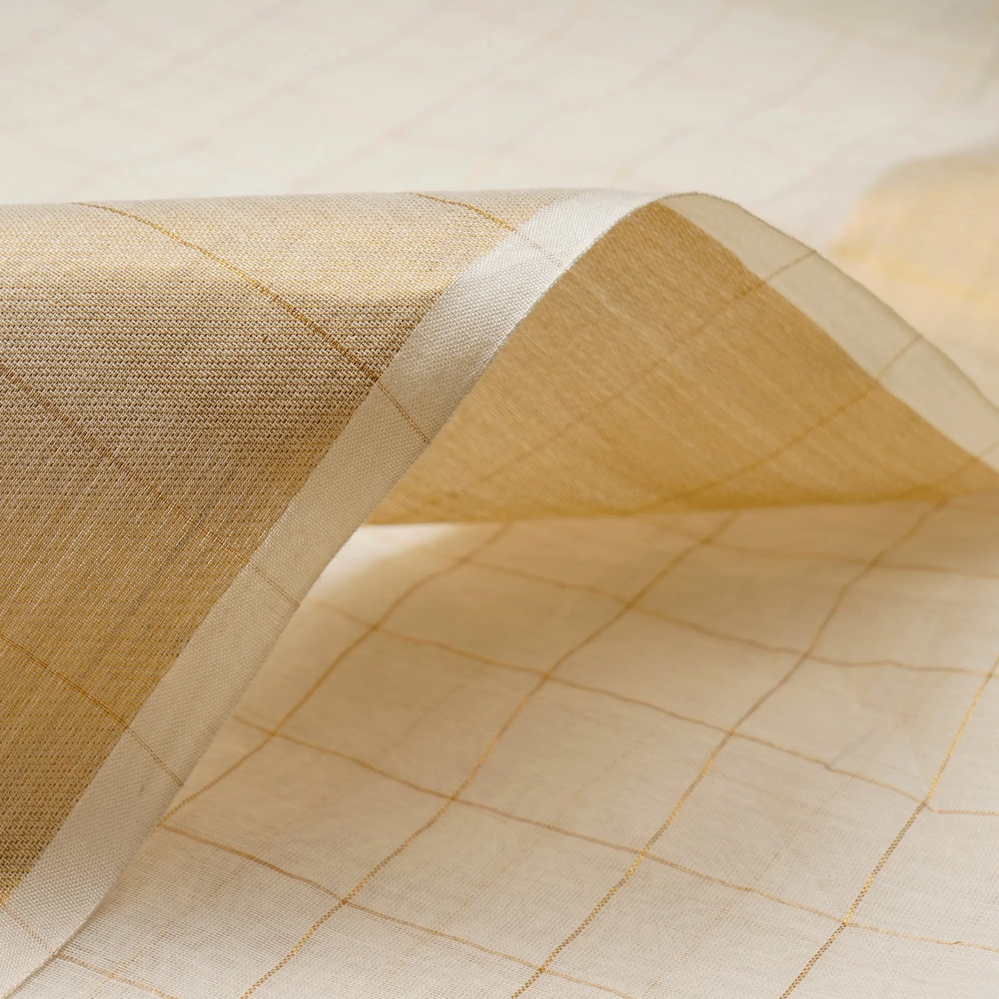 Off White Color Fancy Chanderi Silk Fabric