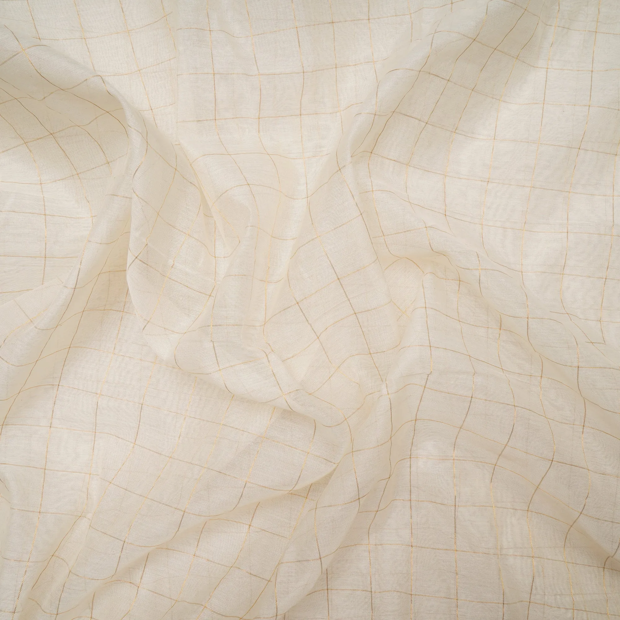 Off White Color Fancy Chanderi Silk Fabric