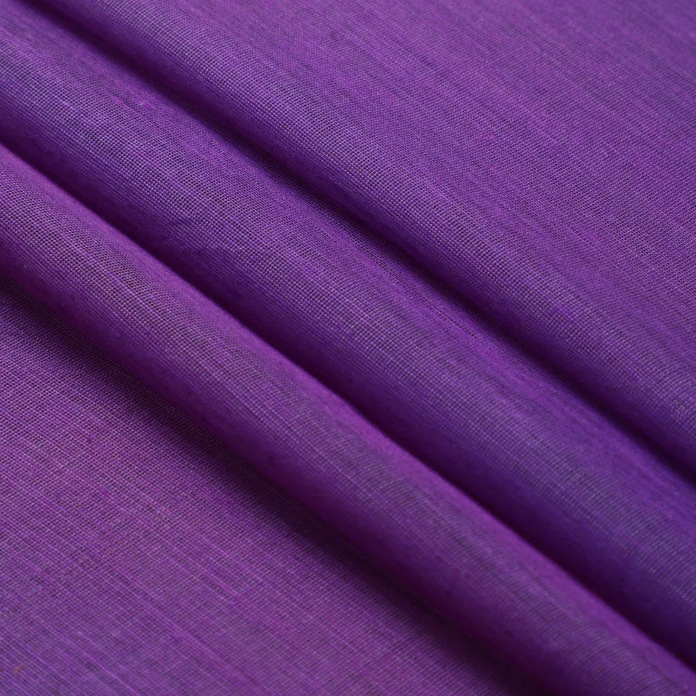 Purple Color Plain Chanderi Fabric