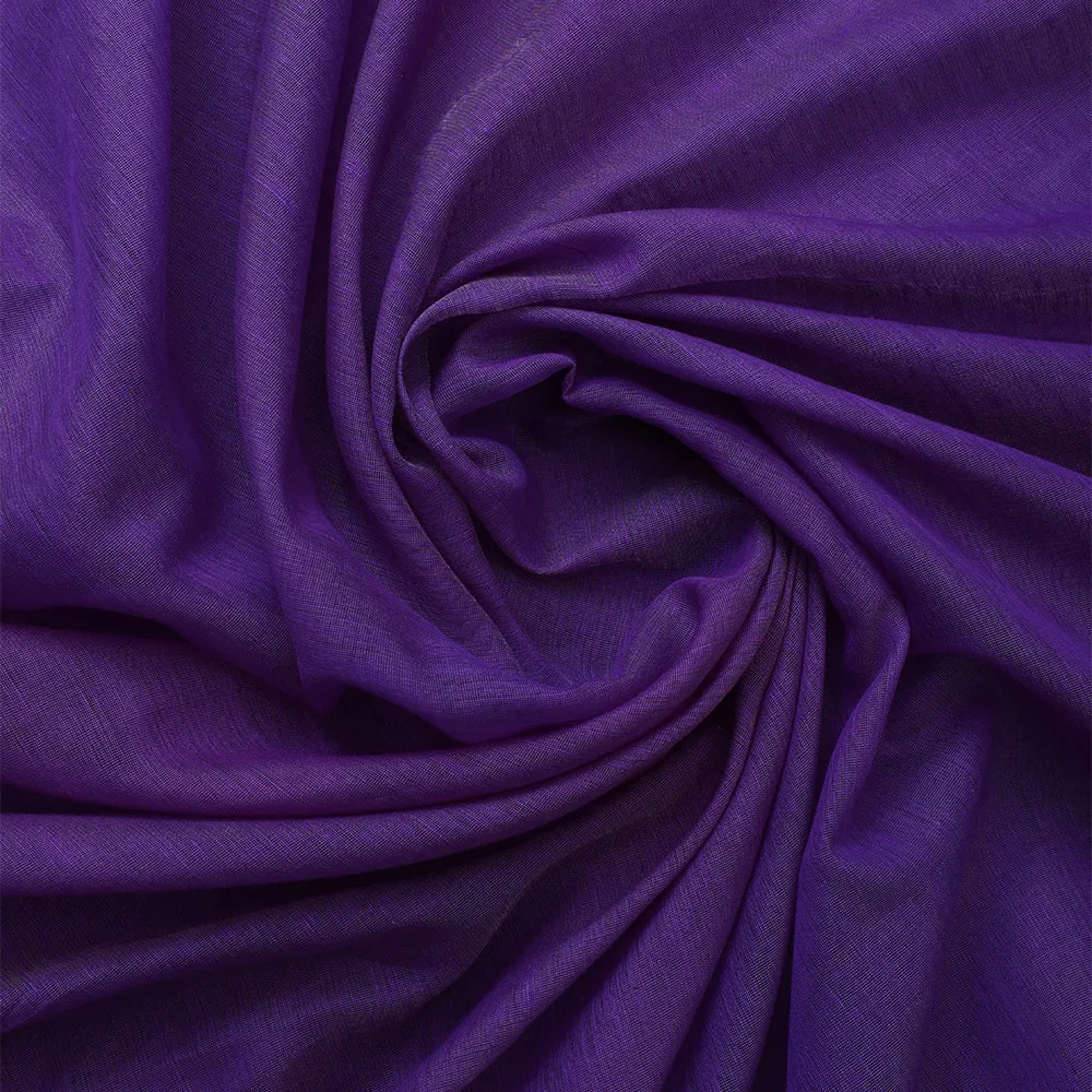 Purple Color Plain Chanderi Fabric