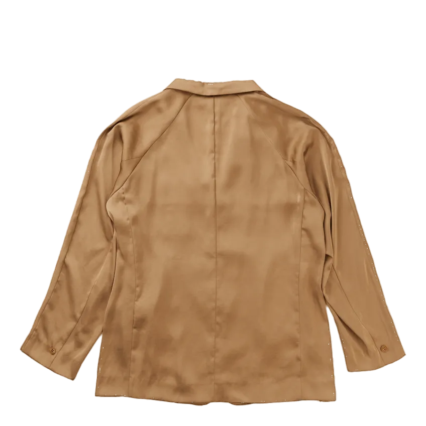Raglan Jacket - Poly Sateen Khaki