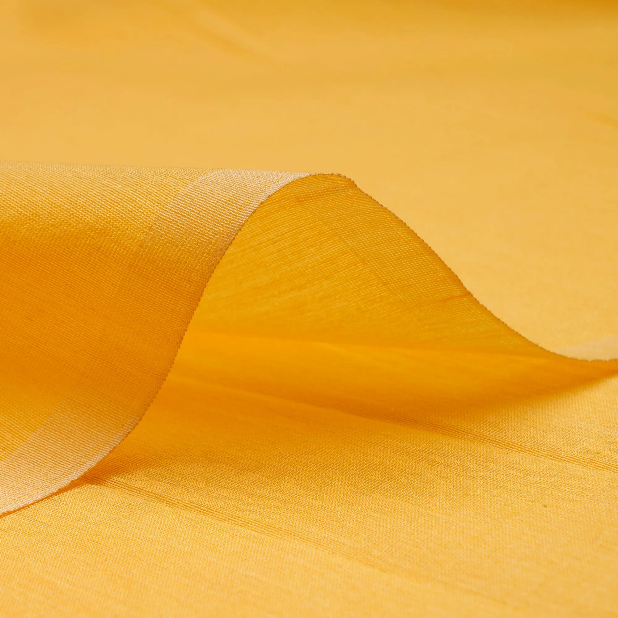 Yellow Color Piece Dyed Chanderi Fabric